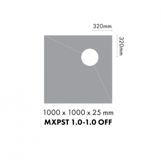 MARMOX SHOWER TRAY 1 X 1M OFFSET DRAIN