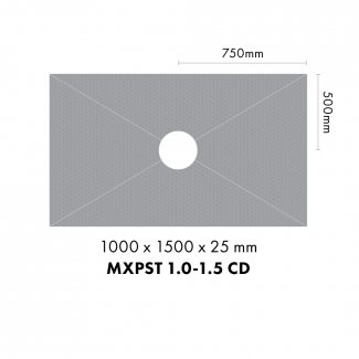 MARMOX SHOWER TRAY 1 X1.5M CENTRE DRAIN