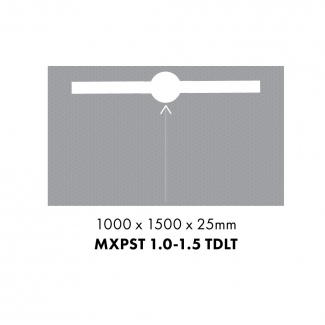 MARMOX SHOWER TRAY 1 X 1.5M LONGITUDINAL TROUGH