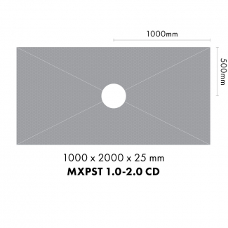 MARMOX SHOWER TRAY 1 X 2M CENTRE DRAIN